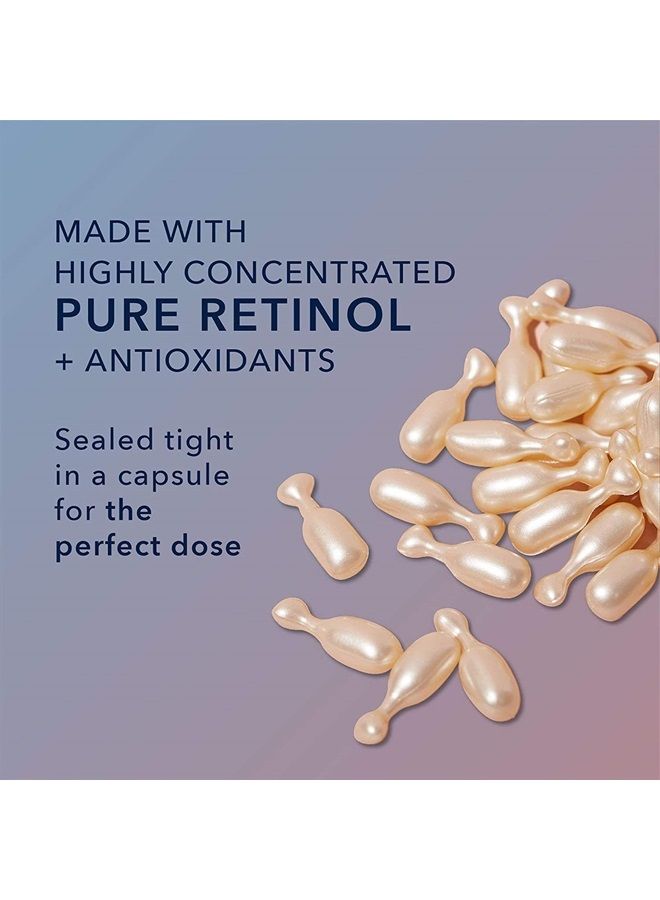 RoC Retinol Correxion Anti-Aging Wrinkle Night Serum, Daily Line Smoothing Skin Care Treatment for Fine Lines, Dark Spots, Post-Acne Scars, 30 Individual Capsules, Unscented, 0.35 Fl Oz  - Image 2