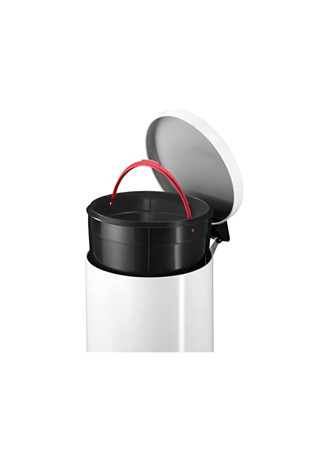 Hailo Profiline Solid M Pro Stainless Steel Waste Paper Bin 12 Litre Plastic Bucket Anti Slip Foot 0514 029 M White 0514 089 - Image 3