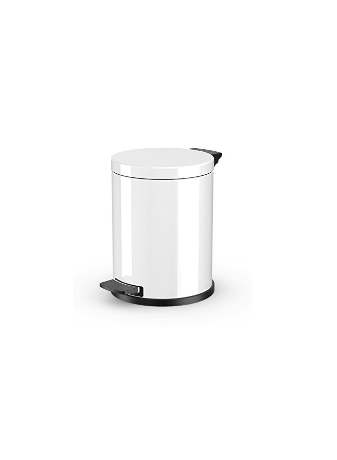 Hailo Profiline Solid M Pro Stainless Steel Waste Paper Bin 12 Litre Plastic Bucket Anti Slip Foot 0514 029 M White 0514 089 - Image 2