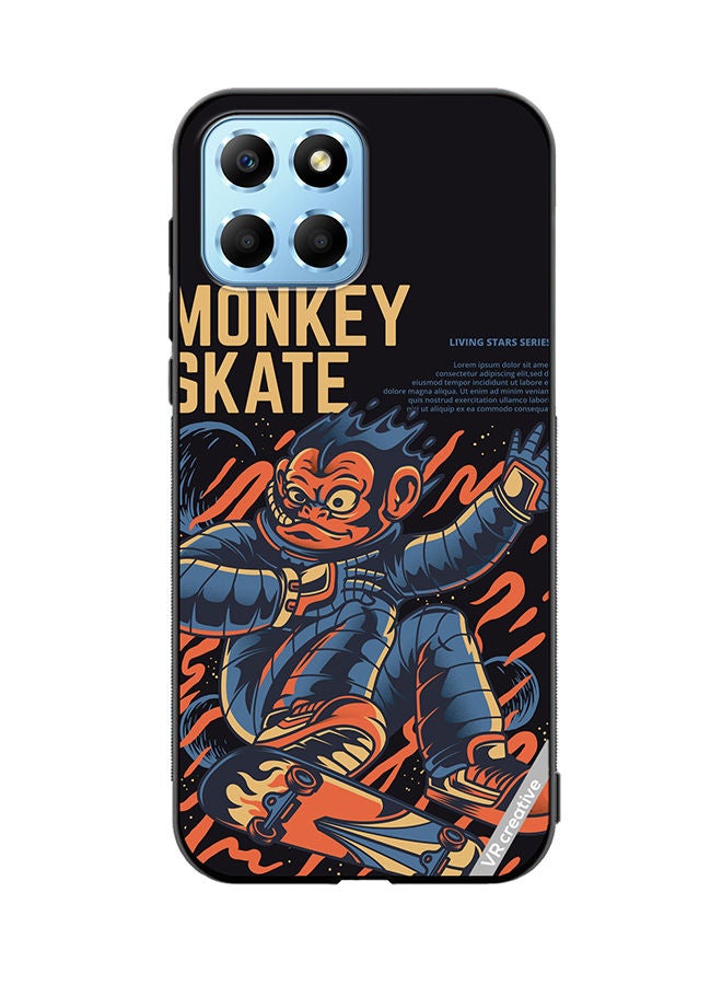 VR CREATIVE Protective Case Cover For Honor X8 5G Skate Monkey Design Multicolour - Image 1