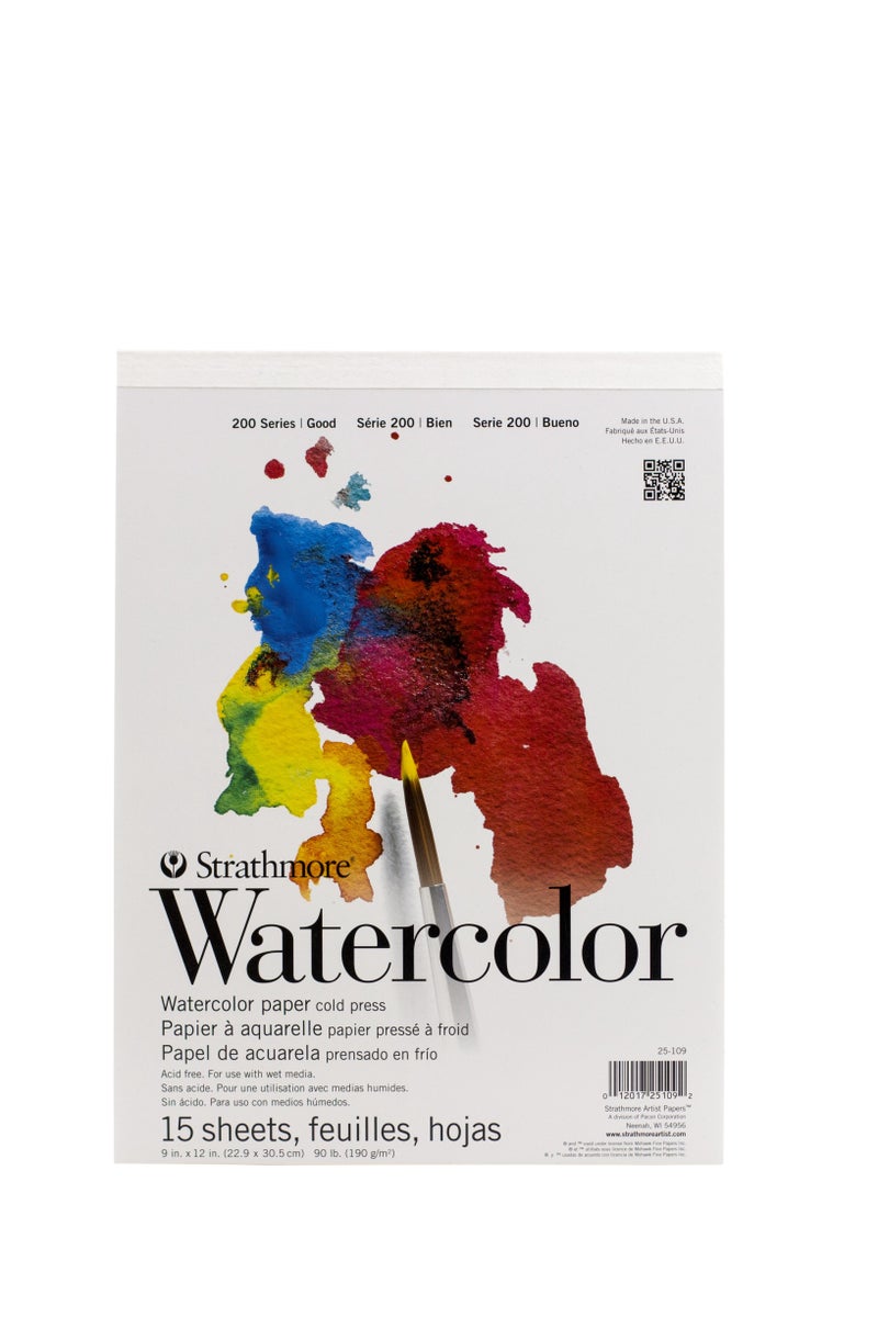 Strathmore Watercolor Pad Cold Press190 gsmWhite23 X 30.5 cm15 Sheets