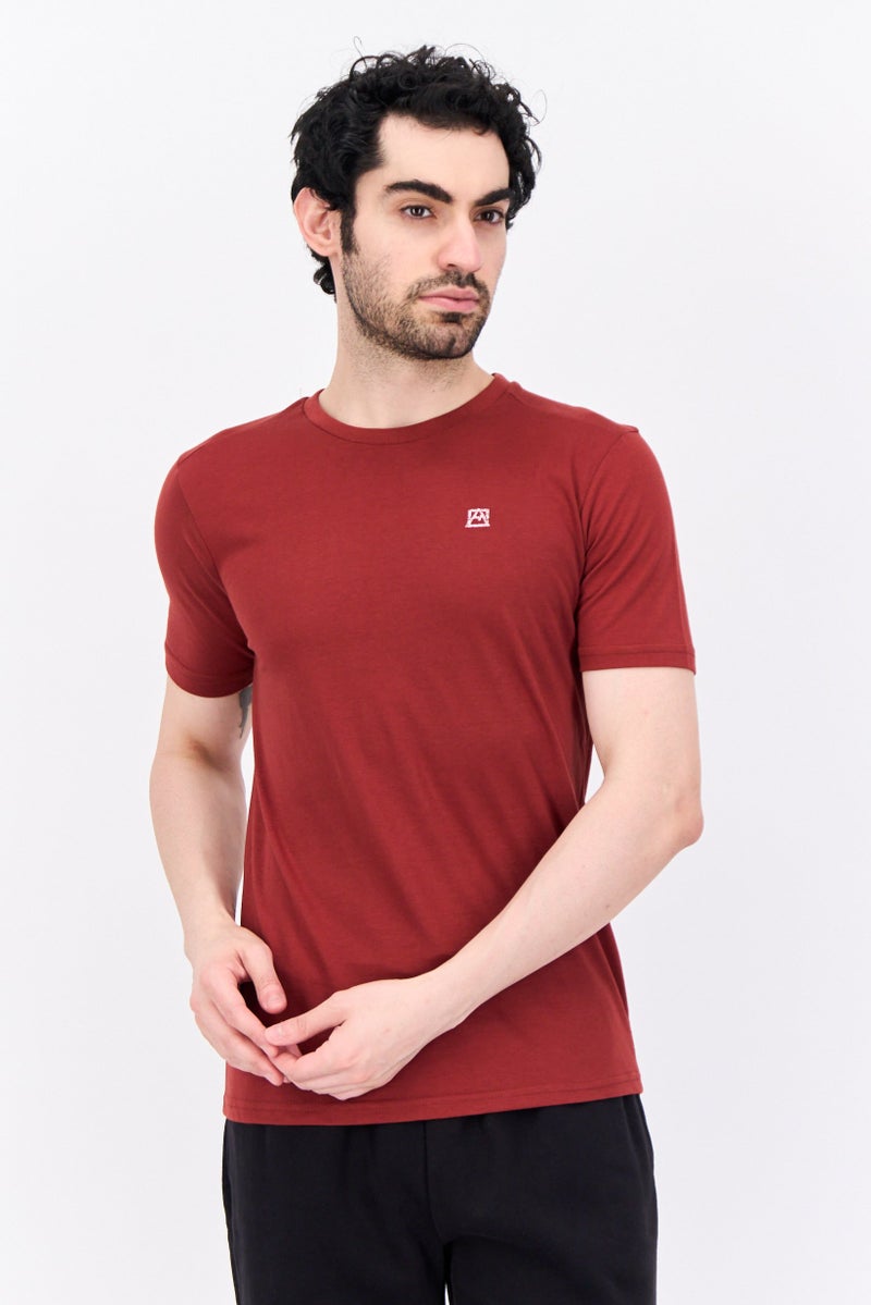 Avalanche Men Sportswear Fit Short Sleeves Outdoor T-shirt, Brown  - Image 1