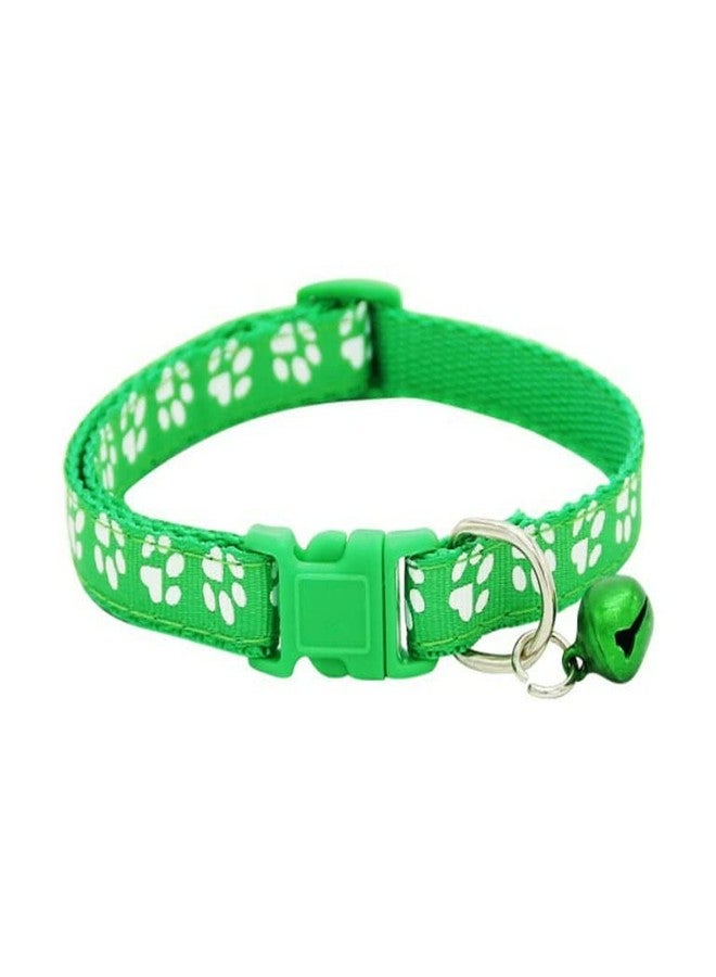 Litvibes Cat Collars Set of 3 with Bell,Kitten and Small Dogs Soft Adjustable Collar Safe, Breakaway for Cats and Puppies,Cute Kitty Neckband with Paw Print- (Light Pink,Dark Green,Dark Blue),14x2 cm - Image 3