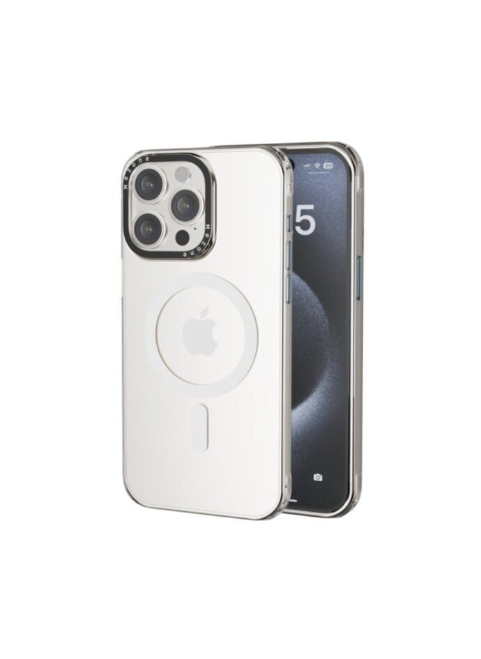 Mezone iPhone 14 Clear MagSafe Phone Case, Shock Absorbing, Anti Scratch & Anti-Yellowing Case Black  - Image 1