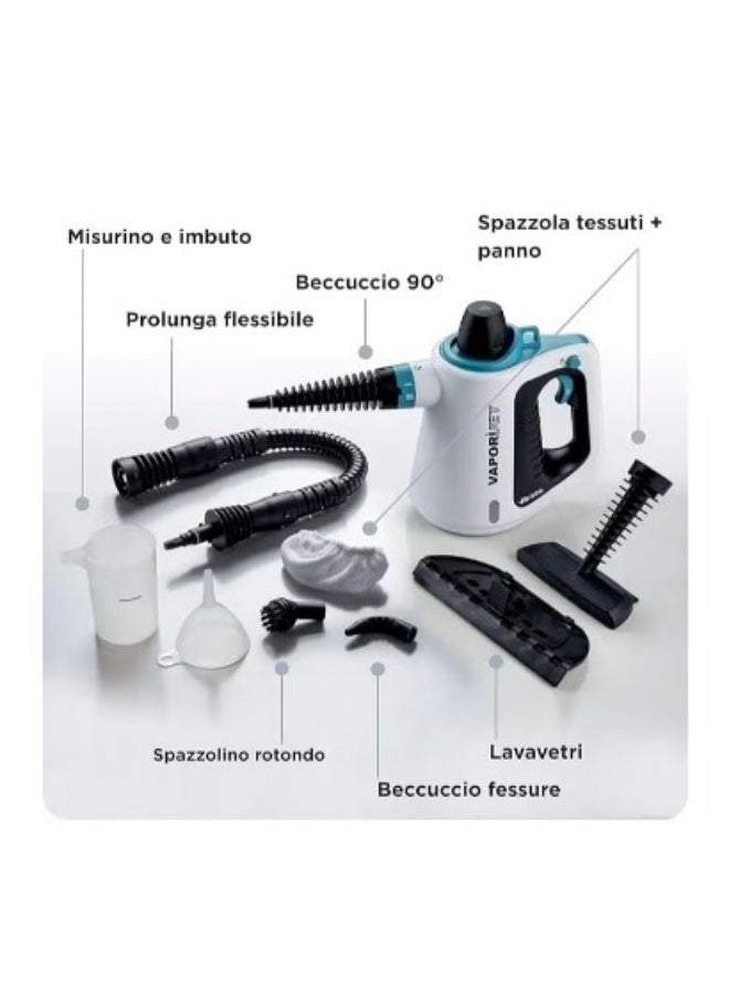 Ariete Ariete 4137 Vaporì Jet Steam Gun, Aluminum Boiler, 1050 W, 250 cc, 3.5 bar, Accessory Kit included, White - Image 5