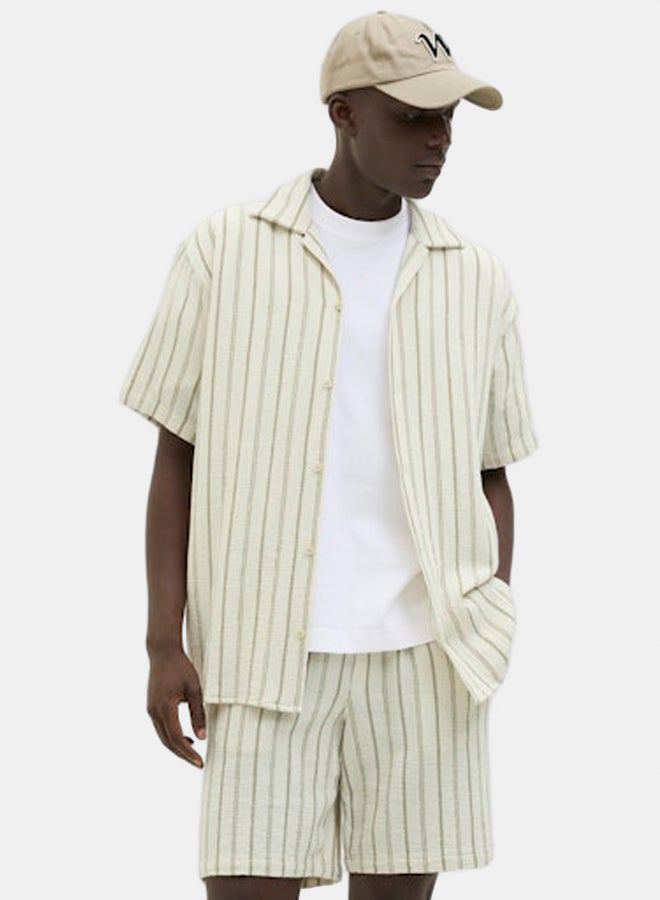 JACK & JONES JACK & JONES Mens Coba Stripe Resort Shirt  - Image 1