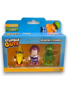 Toyfest Stumble Guys Series 1 - 3D Mini 3 Figure Set - 3 Pieces Banana Guy Lilith Army Man Glows - 5 cm  - Image 4