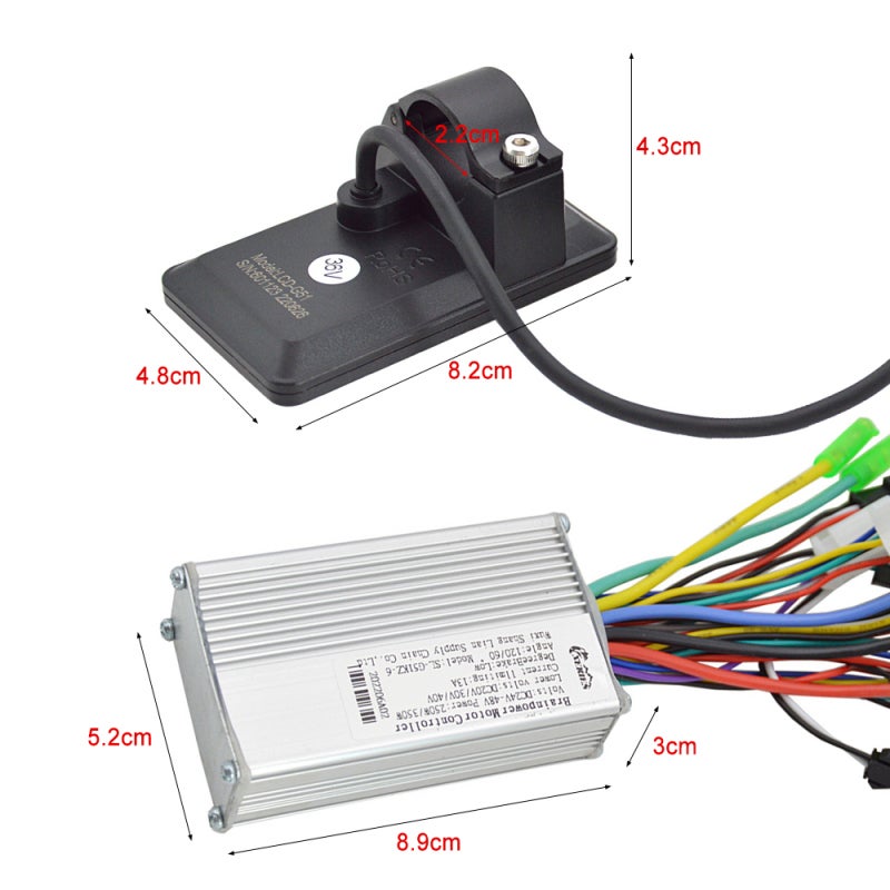 Ebike Motor Controller 36-60V LCD Display Speed Power Assist Mode - Total Mileage Fault Indication Scooter Motor Controller for Electric Bikes Scooters - Image 2