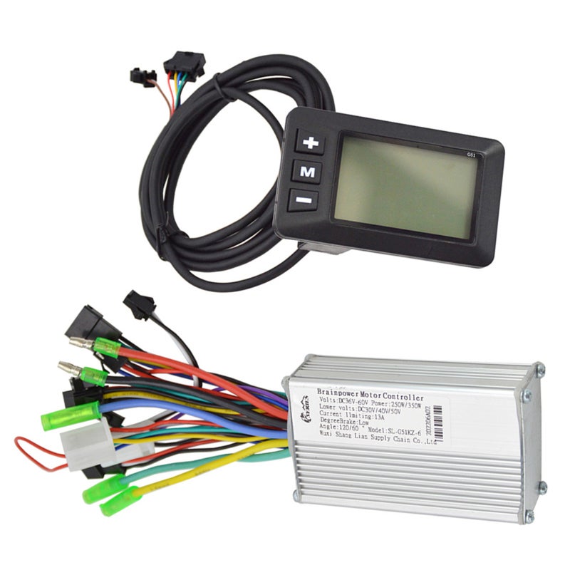 Ebike Motor Controller 36-60V LCD Display Speed Power Assist Mode - Total Mileage Fault Indication Scooter Motor Controller for Electric Bikes Scooters - Image 1