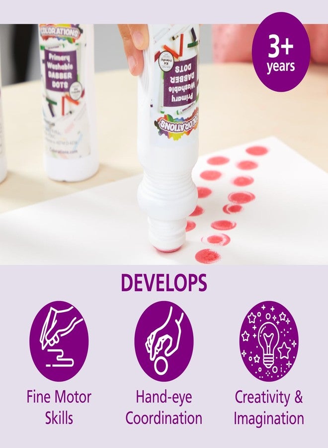 Colorations 8 Dot Markers, Dab Markers, Dot Markers, Dabber, Washable, Non Toxic, Art, Craft, Art Supplies, Coloring, Drawing, Preschool, Kids, Toddlers, Bingo Daubers, Dotters, Prime Color Markers for Kids, Home - Image 3