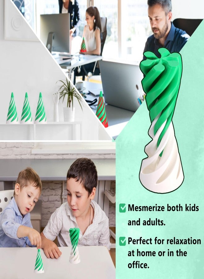 Cucue Pyramid Spiral Cone Toy (Big Version 4.92x2.76) - Reversible Passthrough Sculpture for Calmness & Relaxation - Impossible 3D Printed Optical Illusion Gadget, Fidget Desk Toy for Kids & Adults - Image 4