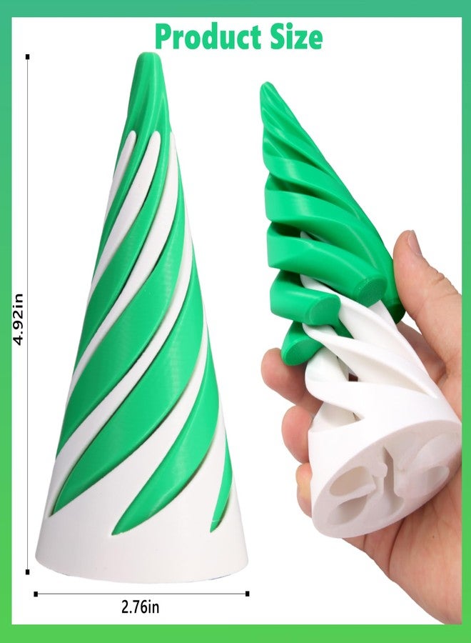 Cucue Pyramid Spiral Cone Toy (Big Version 4.92x2.76) - Reversible Passthrough Sculpture for Calmness & Relaxation - Impossible 3D Printed Optical Illusion Gadget, Fidget Desk Toy for Kids & Adults - Image 2
