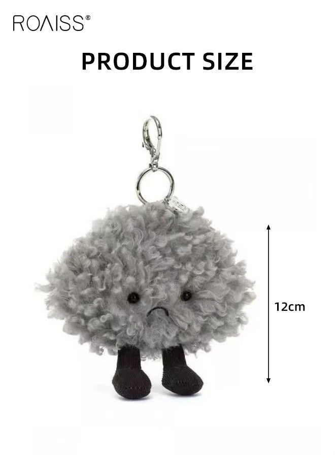 roaiss Travel Keychain Cloud Pendant Doll Cute Cloud Plush Toy Doll Holiday Gift Backpack Charm Accessory - Image 3