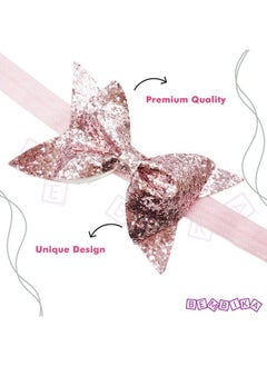 BEMBIKA Bow Headband For Baby Girl Hair Accessories For Girls Baby Girl Headband Glitter Peach  - Image 4