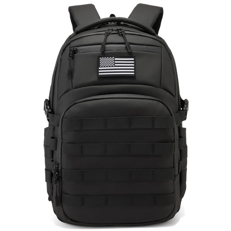 Wotony Military tactical backpack backpack for men black small tactical assault bag polyurethaneblack 20 inch - Image 2
