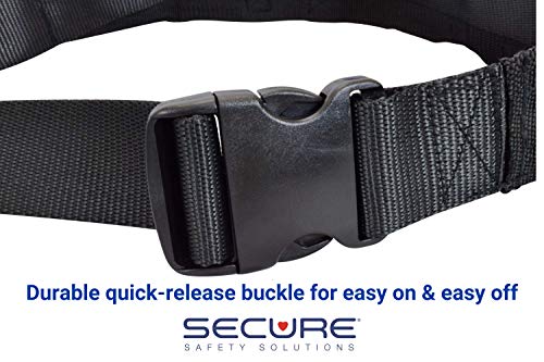 Secure Safety Solutions Transfer and Walking Gait Belt 60 inch, Black - Quick Release Clip Buckle - Medical Standing Assist Lift Aid for Elderly Patients, Physical Therapy, Nurse, Caregiver - Image 4