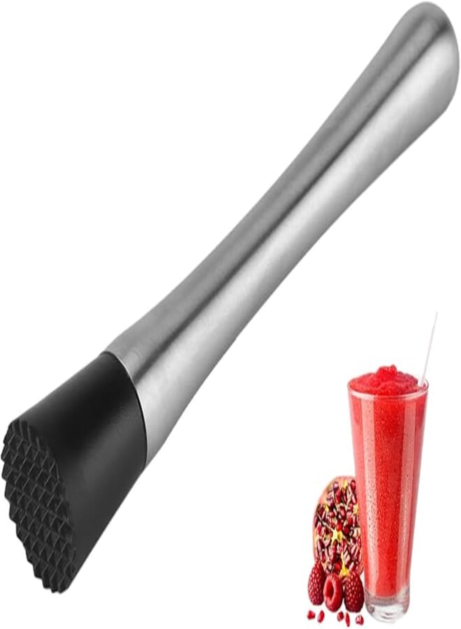 2pcs Cocktail Muddler Stainless Steel Bar Stick Mojito Masher Fruit Mixer Ideal Bartender Tool Barware