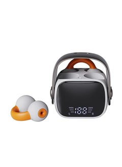 General Wireless Open Earbuds, Ear Clip Bone Conduction Headphones, Bluetooth 5.3, Painless Clip-On Earbuds with LED Display, Mini Sports Running Earrings, Headphones, HiFi Quality/Long Battery Life (White)  - Image 1