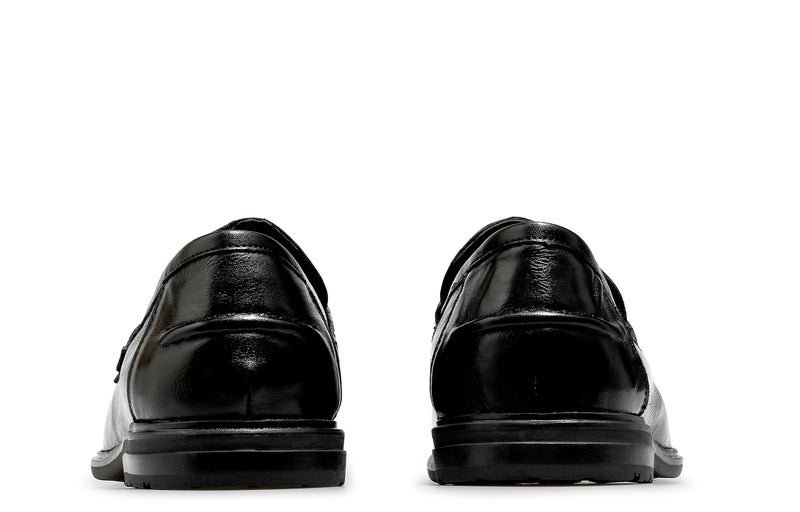 Desai Top Grain Cow Leather Loafers Men's Black - Image 4