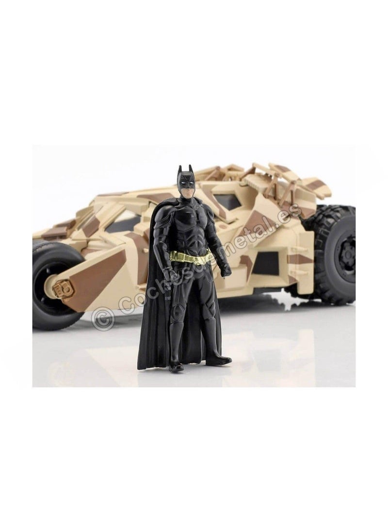 Jada Toys Jada The Dark Knight Batmobile with Batman Diecast Figure Camouflage Version DC Comics Series 1/24 Diecast Model Car  - Image 4
