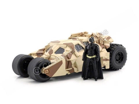 Jada The Dark Knight Batmobile with Batman Diecast Figure Camouflage Version DC Comics Series 1/24 Diecast Model Car