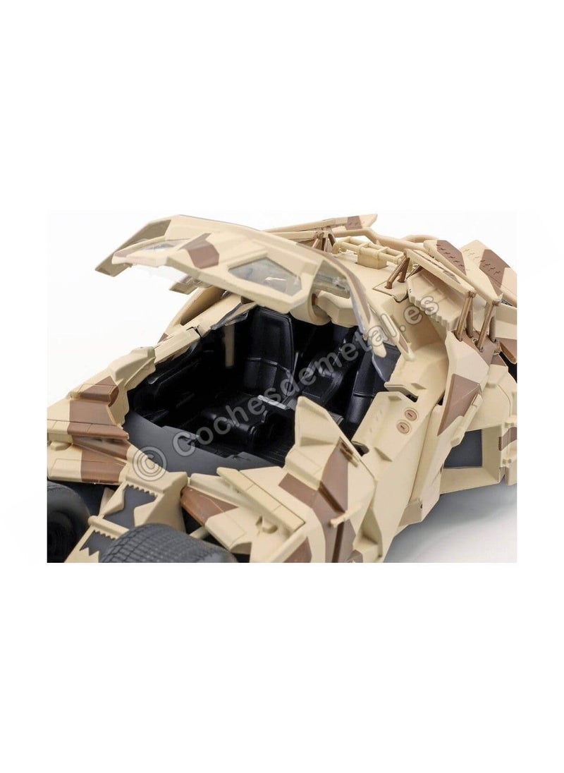 Jada Toys Jada The Dark Knight Batmobile with Batman Diecast Figure Camouflage Version DC Comics Series 1/24 Diecast Model Car  - Image 5
