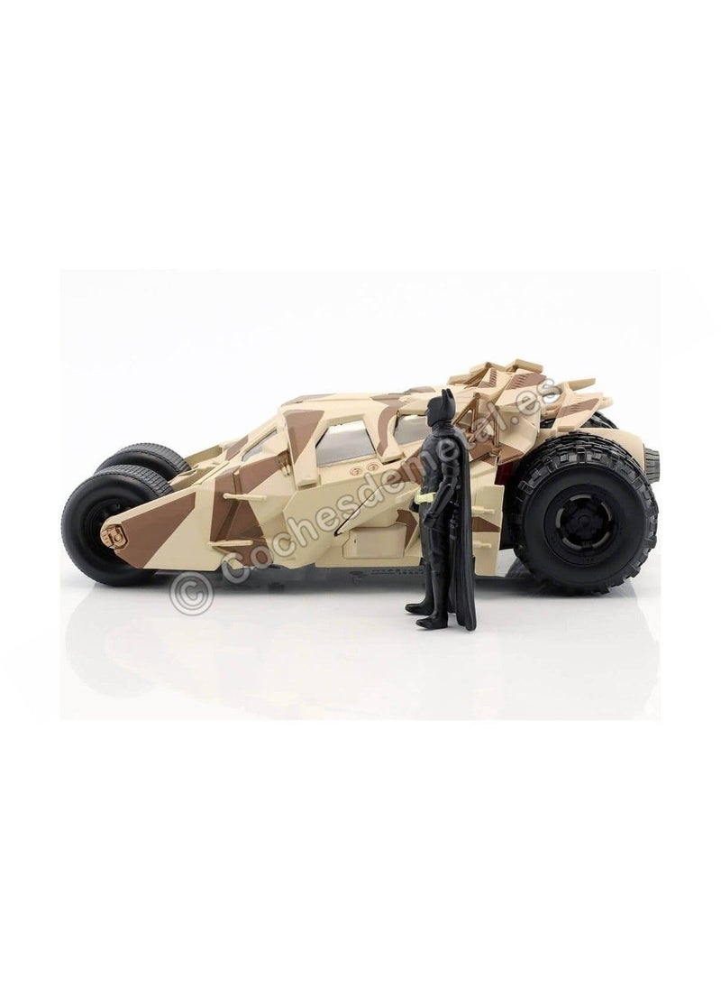 Jada Toys Jada The Dark Knight Batmobile with Batman Diecast Figure Camouflage Version DC Comics Series 1/24 Diecast Model Car  - Image 3