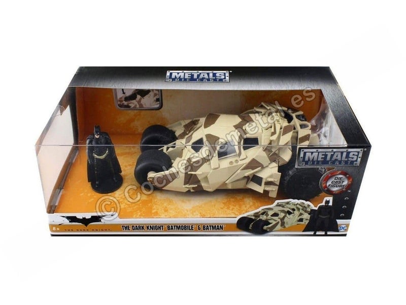 Jada The Dark Knight Batmobile with Batman Diecast Figure Camouflage Version DC Comics Series 1/24 Diecast Model Car