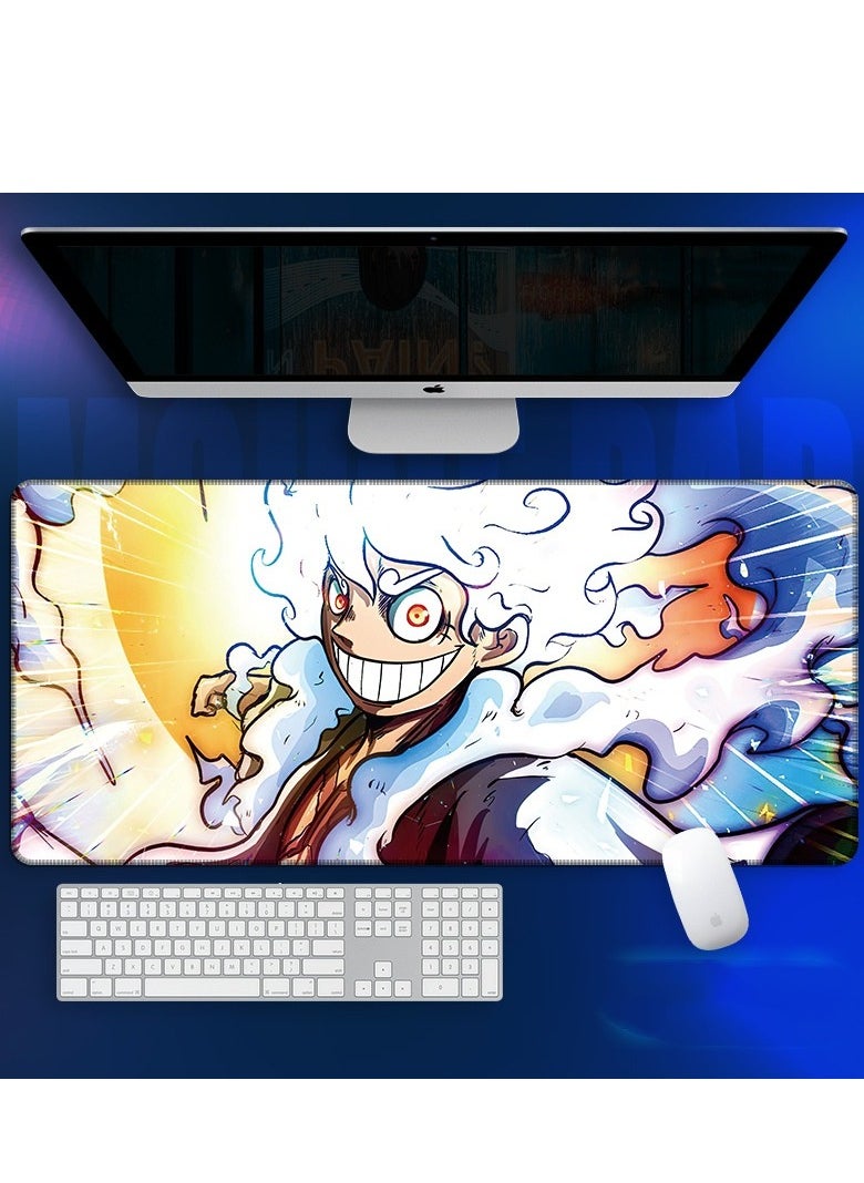 QZ - Anime One Piece Mouse Pad, Extended Large Gaming Mouse Pad, Non-Slip Rubber Base And Stitched Edge Desk Pad For Computer Home Office Work And Study - Image 1