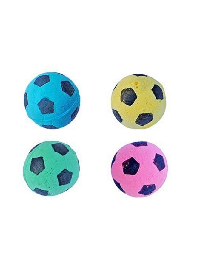 PETFAVORITES PETFAVORITES Cat Toy, Foam Sponge Soccer Ball (12 Pack), Interactive Pet Kitten Cat Exercise Toy Balls, Soft, Bouncy, Noise Free, Indoor, Pink, Yellow, Blue, Green  - Image 3