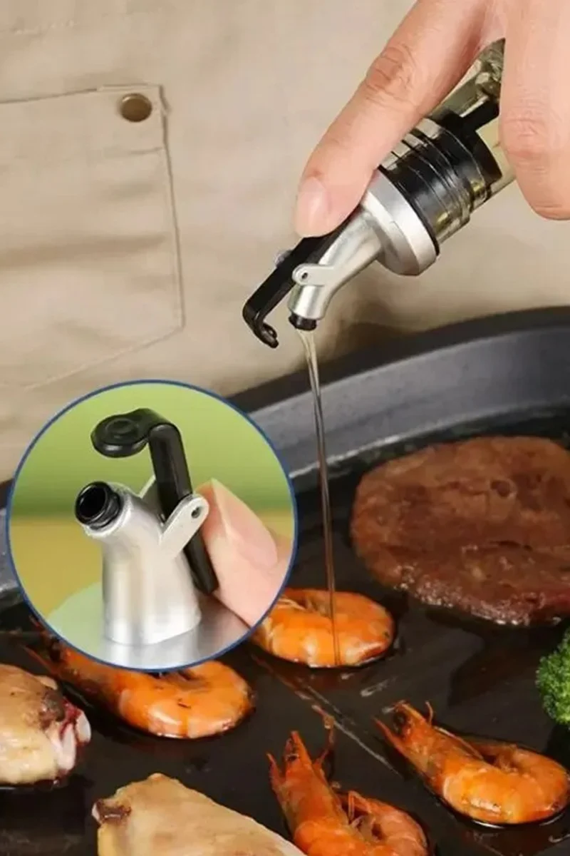Mobee Covered Oil Stopper Oil Pot Bottle Tip Oil Jar Vinegar Bowl Sauce Bottle Bottle Head Does Not Drip