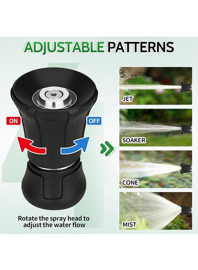 general Garden Hose Nozzle Heavy Duty, Fireman Hose Nozzle, High Pressure Water Hose Sprayer Nozzle, Adjustable Spray Nozzles for Washing Car, Cleaning Ground, Watering Plants, Showing Pets - Image 3