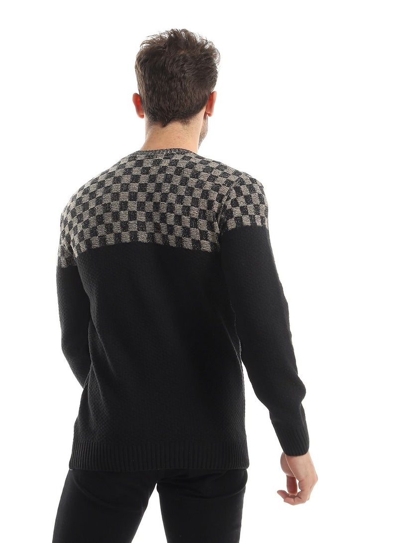 Caesar Wool Mens Pullover With Multi Design  - Image 4