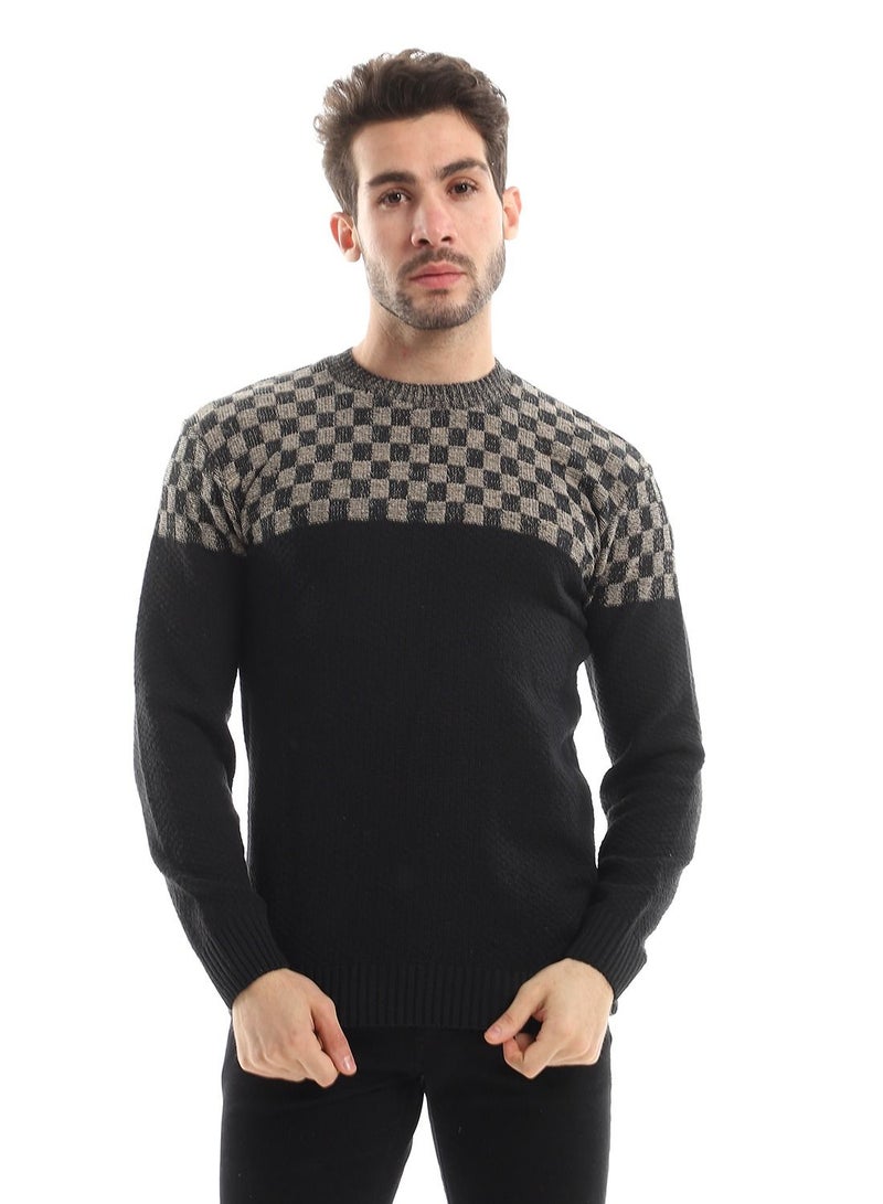 Caesar Wool Mens Pullover With Multi Design  - Image 1
