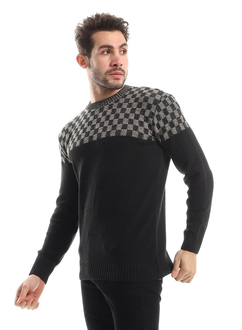 Caesar Wool Mens Pullover With Multi Design  - Image 2