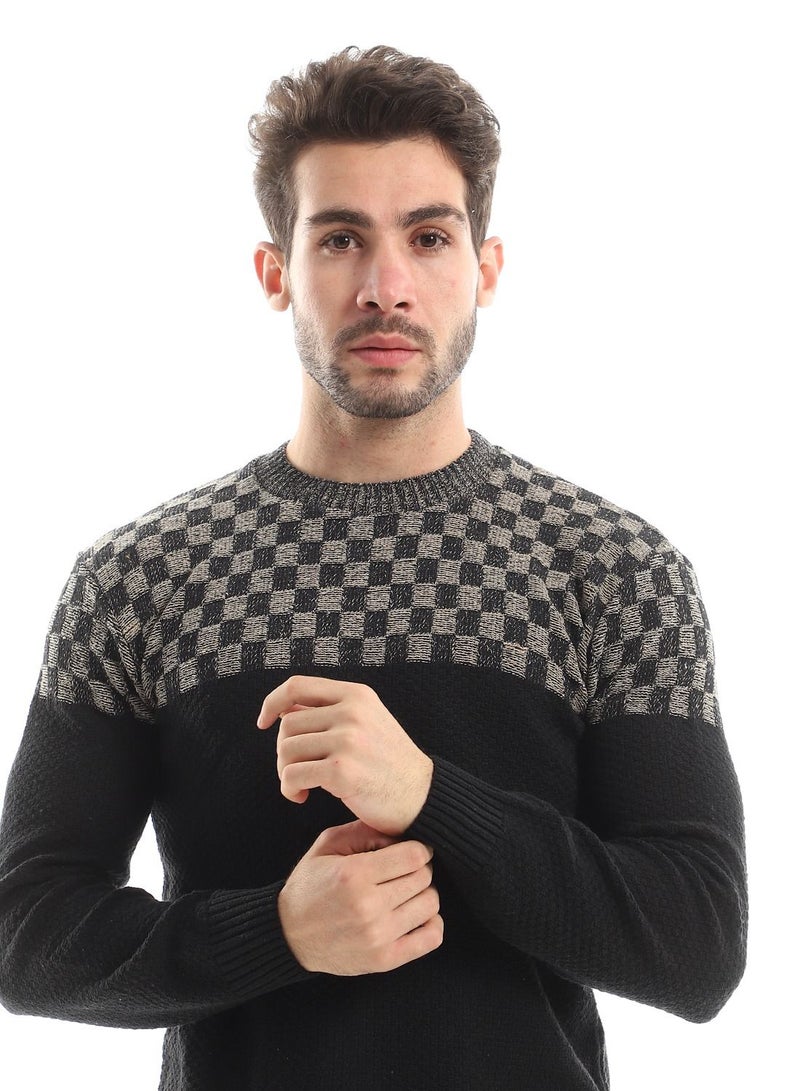 Caesar Wool Mens Pullover With Multi Design  - Image 3