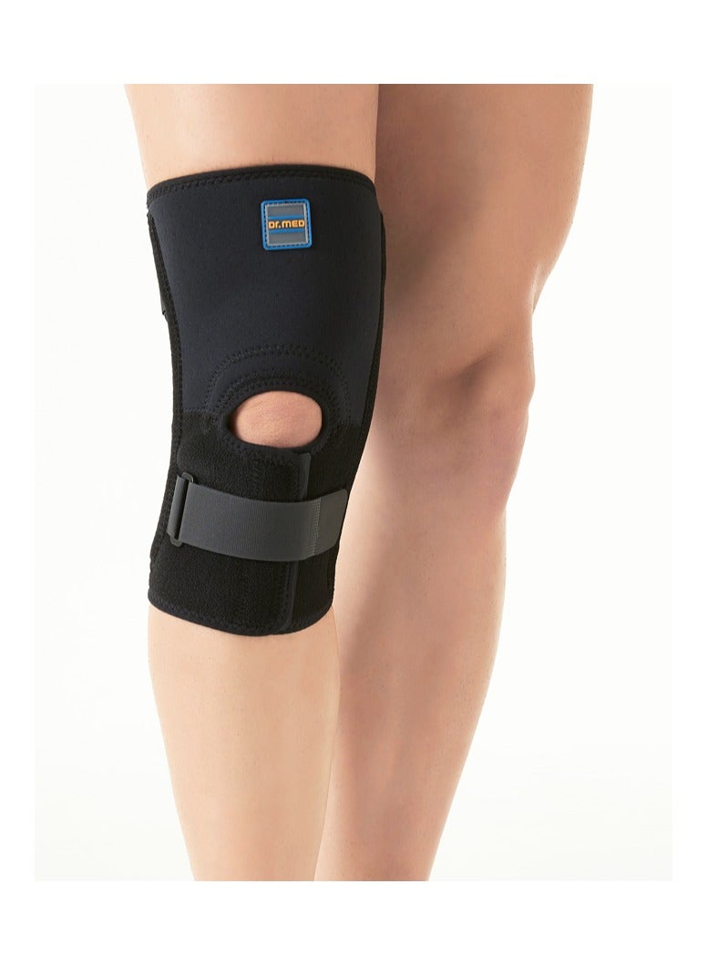 Dr.Med Knee Support Sleeve with Lateral Straps  Enhanced Proprioception, Compression, and Support  Perfect for Sports & Arthritis Relief  Under-Opened Patella Design  Adjustable Compression with Double Strap - Image 1