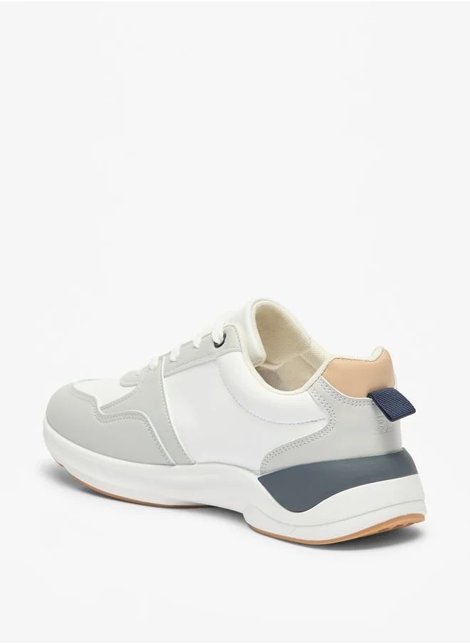 ال بي ال من شو اكسبرس Men's Colourblock Sneakers with Lace-Up Closure