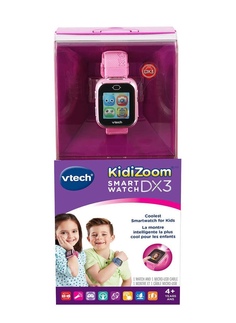 vtech - KidiZoom Smartwatch DX3 For Kids With Bluetooth, USB and Camera Pink - Image 1