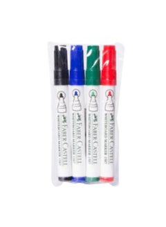 FABER-CASTELL FC Whiteboard Markers Chisel Tip Wallet of 4 