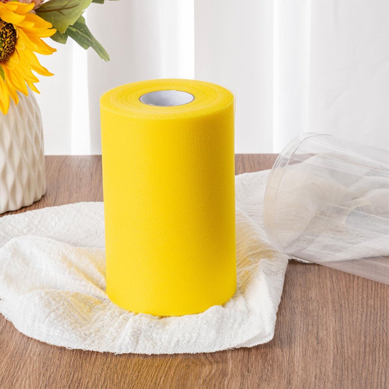 Aegero White Tulle Fabric Rolls 6 Inch by 100 Yards (300 feet) Tulle Roll Spool Fabric for DIY Tutu Skirt Baby Shower Birthday Party Wedding Decorations Christmas Craft Supplies (White) - Image 5