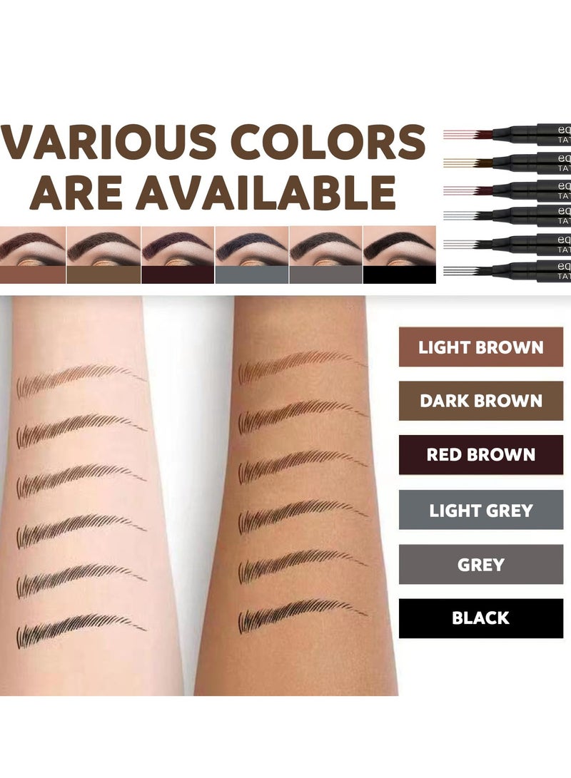 EXCEFORE EXCEFORE 6 Pack Eyebrow Pencil, Long Lasting Waterproof Eyebrow Pen, Natural Looking and Stays on All Day (6 color) - Image 2
