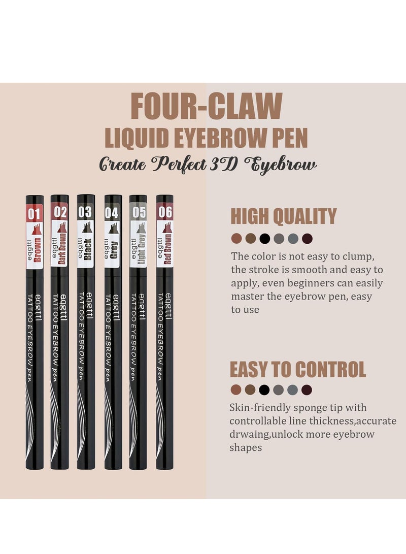 EXCEFORE EXCEFORE 6 Pack Eyebrow Pencil, Long Lasting Waterproof Eyebrow Pen, Natural Looking and Stays on All Day (6 color) - Image 3