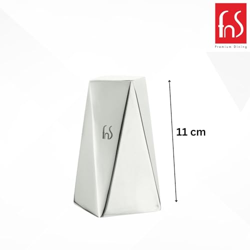FnS Stainless Steel Diamond Shape Salt & Pepper Shaker, Spice Oregano Jar, Chilli Flakes & Sugar Seasoning Sprinkler - Set of 2, Air Tight Containers, Ideal for Dining Table - Image 4
