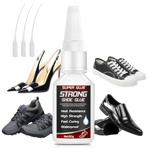 Vigorder Shoe Glue 30g, Heavy Duty Shoe Glue Sole Repair for Boots, Sneakers, and Heels, Waterproof and Flexible Adhesive for Durable Repair - Image 1