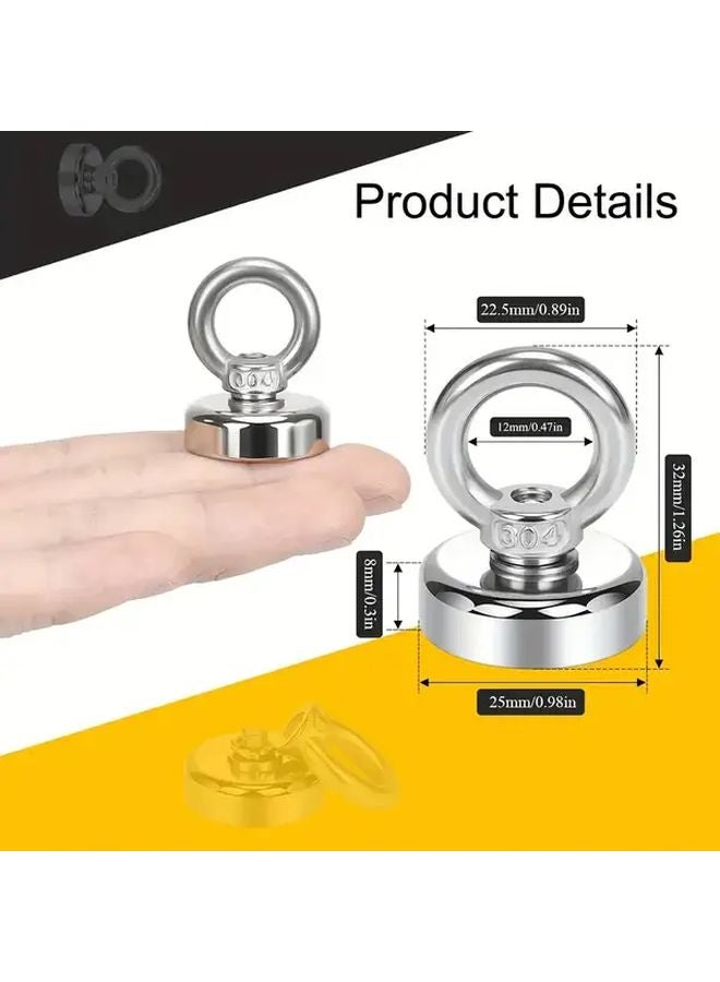Round Magnetic Fishing Portable Magnet High Strength Set For Home Office Workshop - Image 3
