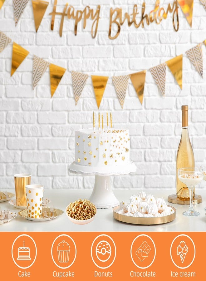 Kasvan Gold Pearl Sugar Sprinkles, 6 Sizes Mix for Cake Decorating, 230g, Ice Cream Toppings and Cookie Decorating, Wedding Party, Christmas Supplies (Gold) - Image 3