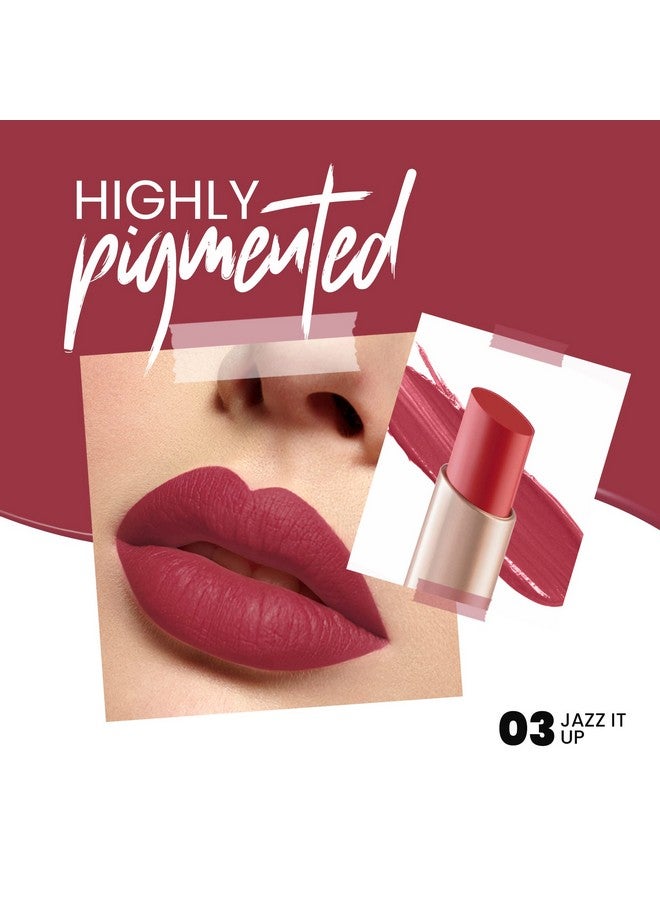 مارس أحمر شفاه MARS Creamy Matte Long Lasting للنساء | أحمر شفاه كريمي | تطبيق بلمسة واحدة | ناعم وخفيف الوزن (3.2 جم) (03-Jazz It Up) - Image 2