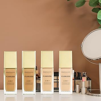 Profusion Cosmetics 2In1 Foundation and Concealer for Medium Skin Tone Flawless Full Coverage and Matte Finish with Convenient Solution for Achieving Polished Look Sand - Image 5
