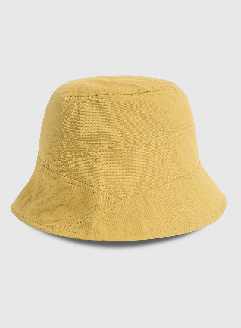Haute Sauce Casual Solid Blended Fabric Bucket Hat For Women